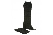 Socks/ Leg Warmers - Knitted Leg Warmers - Black - SK-F1004BK